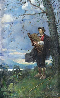 Luca_Postiglione_pastore_con_cornamusa